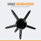 Anchor-Man Vinyl-Coated Richter Anchor - Spike Anchor for Boats, Offers High Performance in Diverse Lakebeds and Ri