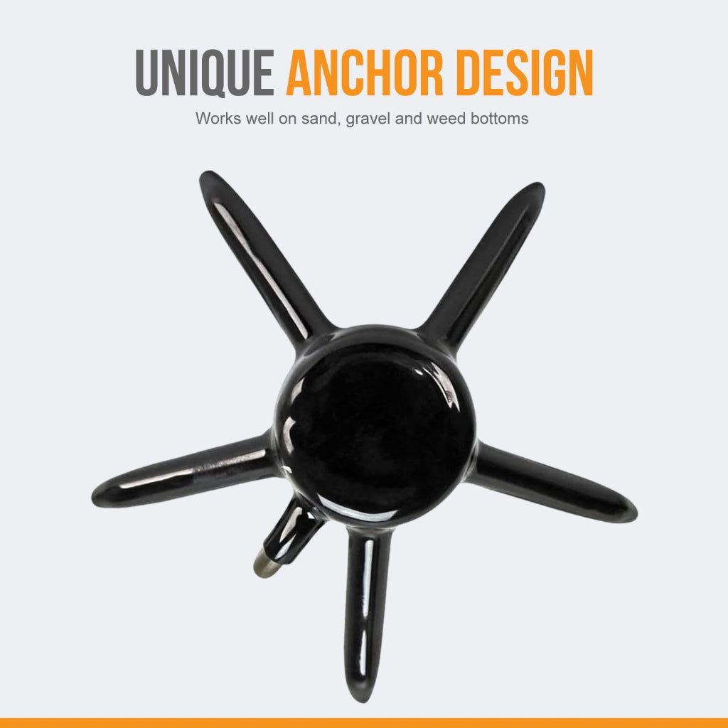 Anchor-Man Vinyl-Coated Richter Anchor - Spike Anchor for Boats, Offers High Performance in Diverse Lakebeds and Ri
