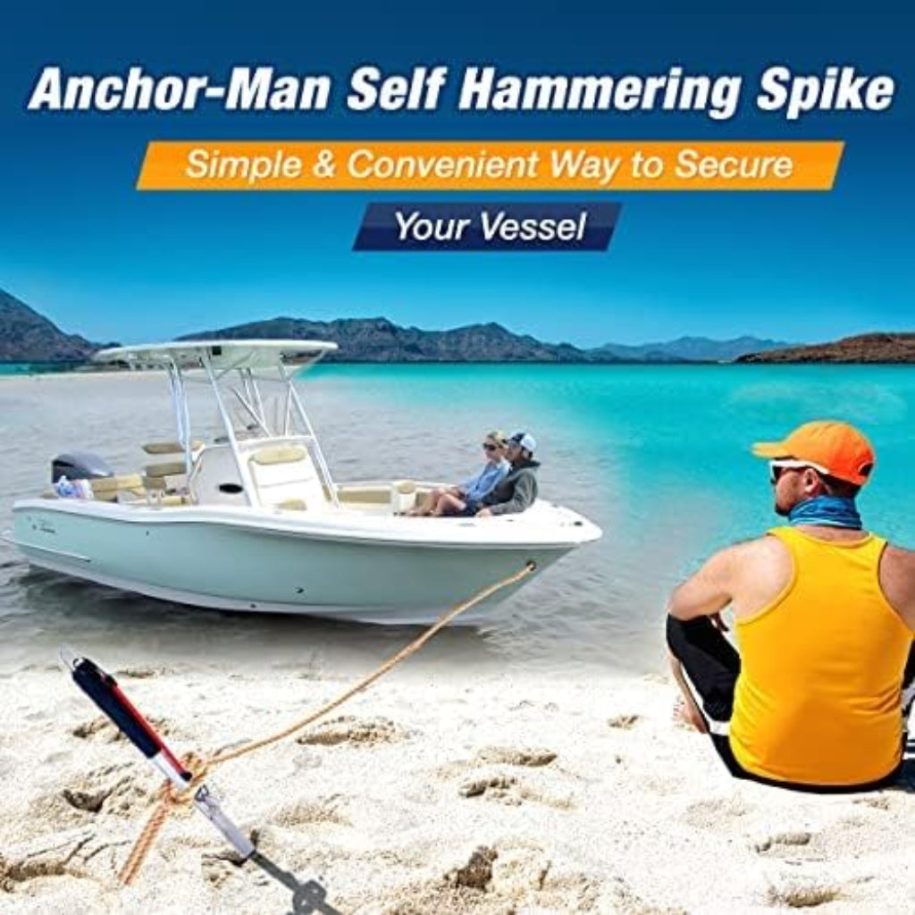 Anchor-Man Beach Spike Anchor for PWCs, Small to Medium Boats, Kayaks, Canoes, Jet Skis and Multipurpose Pure Carbo