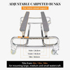 Anchor-Man Jet Ski Dolly, Small Boat Dolly Jetski Stand for Moving Watercraft, Adjustable Jet Ski Trailer with 4 Ca