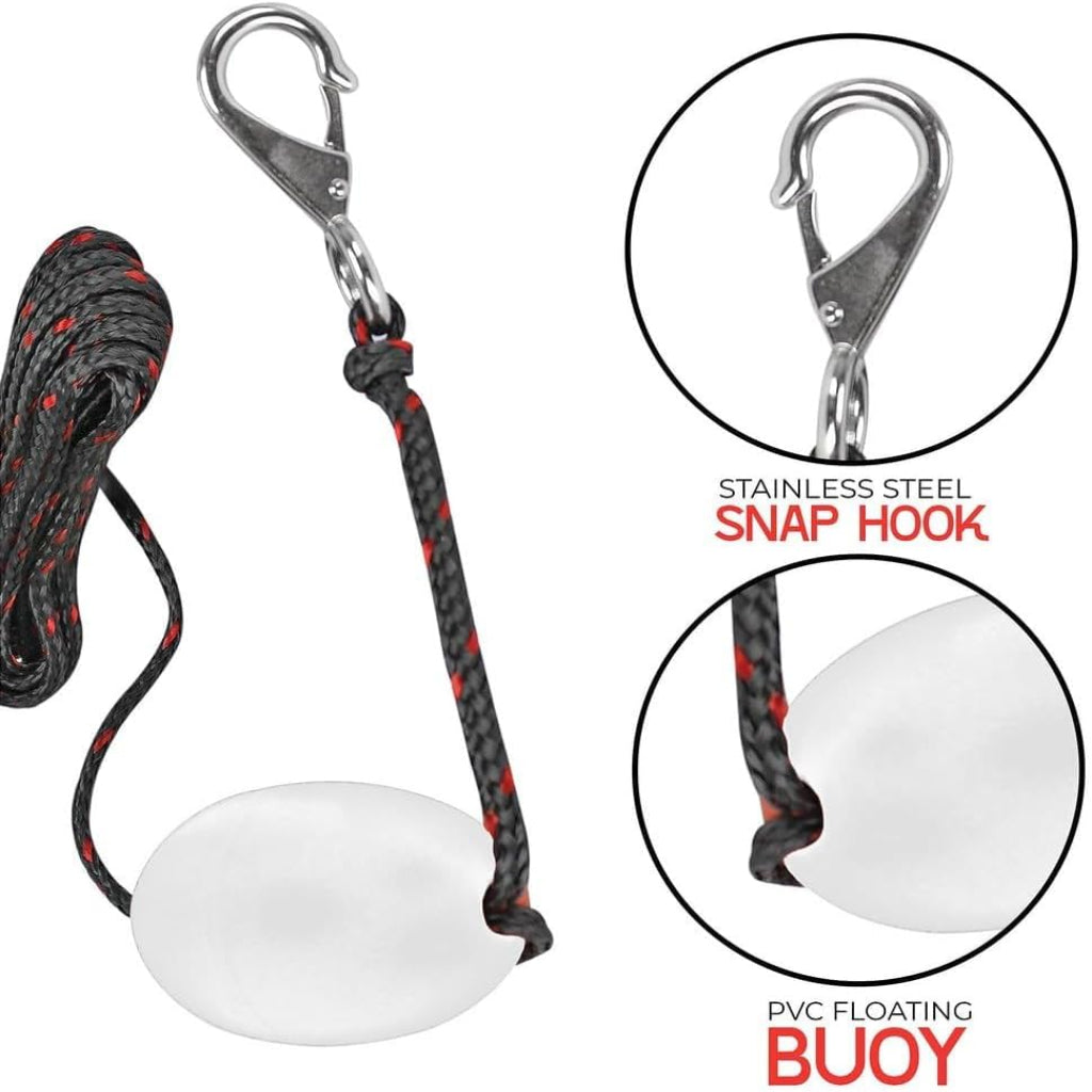 Anchor-Man Anchors Folding Kayak Grapnel Anchor, 8LB Mushroom Anchor, Complete Jet Ski Anchor Kit with PVC Coated C