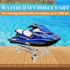 Anchor-Man Jet Ski Dolly, Small Boat Dolly Jetski Stand for Moving Watercraft, Adjustable Jet Ski Trailer with 4 Ca