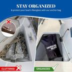 Heavy Duty Anchor Bag for Boats (18 x 29 / 22 x 33 ) Waterproof Rope Bag for Anchors, Floats, Life Jackets Bumper S Anchor-Man