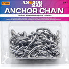 Anchor-Man Stainless Steel Boat Anchor Chain, Marine Grade, High Break Load with 2 Advanced Stainless Steel Shackle
