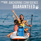 Jet Ski Anchor Kit Kayak Anchor Kit PVC Coated Boat Anchor Chain with Stainless Steel Shackles with 50 Feet Rope An Anchor-Man