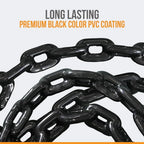 Anchor-Man PVC Coated Boat Anchor Chain with Stainless Steel Shackles Heavy-Duty, Corrosion-Resistant Marine Safety