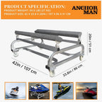 Anchor-Man Jet Ski Dolly, Small Boat Dolly Jetski Stand for Moving Watercraft, Adjustable Jet Ski Trailer with 4 Ca