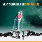 Anchor-Man PVC Coated Boat Anchor Chain with Stainless Steel Shackles Heavy-Duty, Corrosion-Resistant Marine Safety