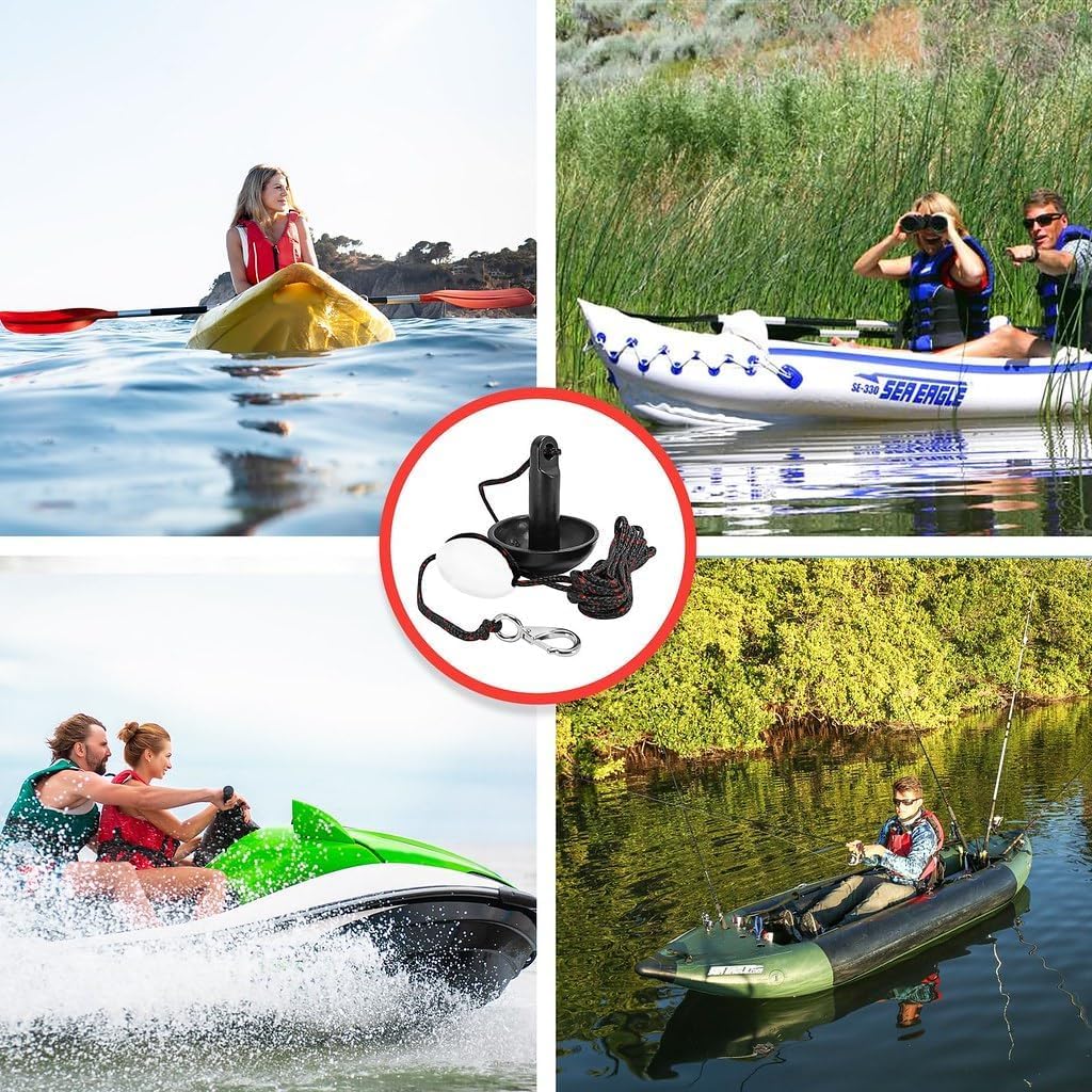 Anchor-Man Anchors Folding Kayak Grapnel Anchor, 8LB Mushroom Anchor, Complete Jet Ski Anchor Kit with PVC Coated C