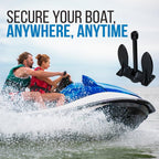 Jet Ski Anchor Kit Kayak Anchor Kit PVC Coated Boat Anchor Chain with Stainless Steel Shackles with 50 Feet Rope An Anchor-Man