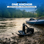 River Anchor Kit 30lbs, Vinyl/PVC Coated, 100 ft Nylon Rope, 4 ft PVC-Coated Chain, Bow Shackle, Storage Bag, Heavy Anchor-Man