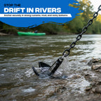 River Anchor Kit 20 lb Vinyl/PVC Coated, 100 ft Nylon Rope, 4 ft PVC-Coated Chain, Bow Shackle, Storage Bag Heavy D Anchor-Man