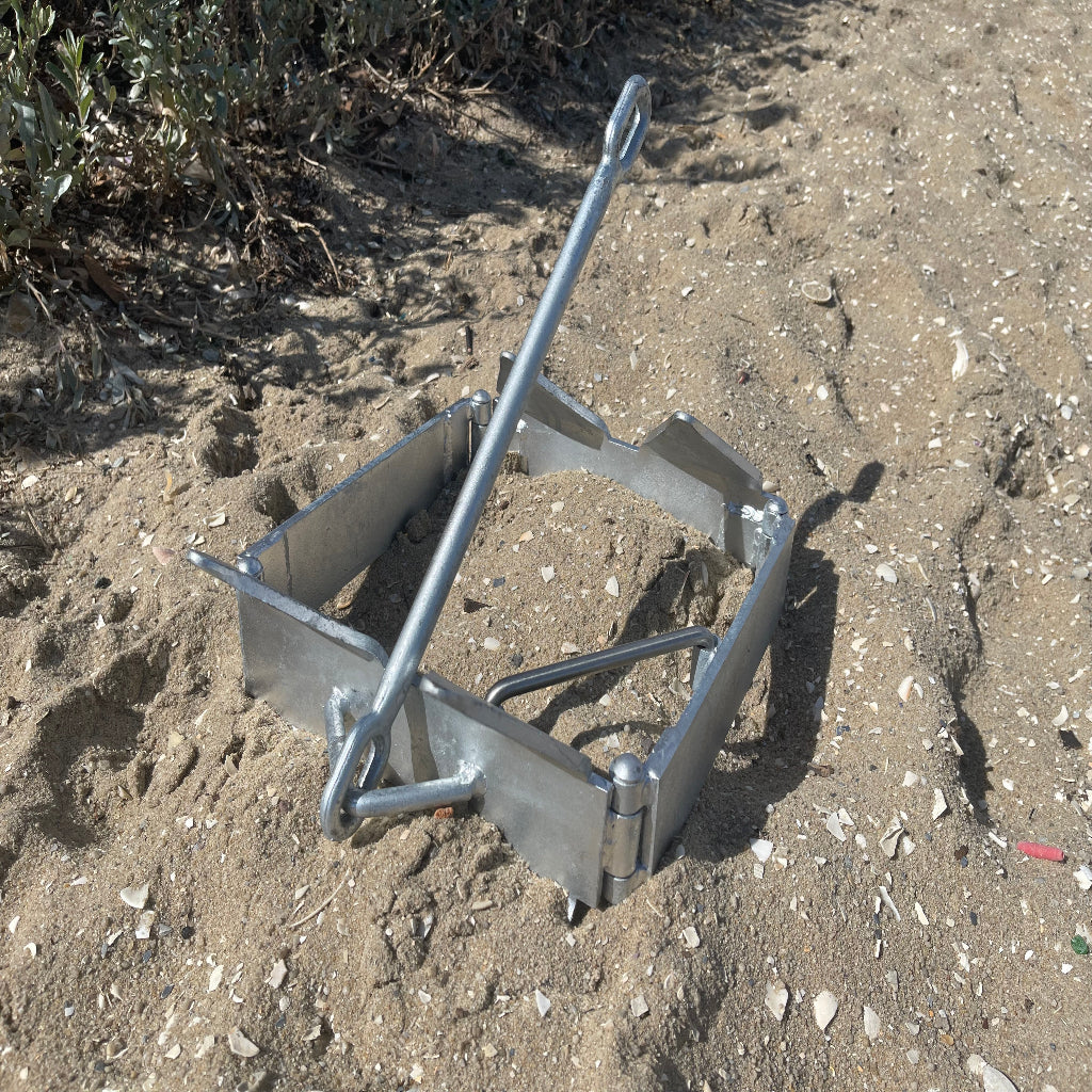 Anchor-Man Boat Slide Box Anchors, 100 Hot Dipped Galvanized Foldable Sliding Cube Anchor Suitable for 23 to 40ft O