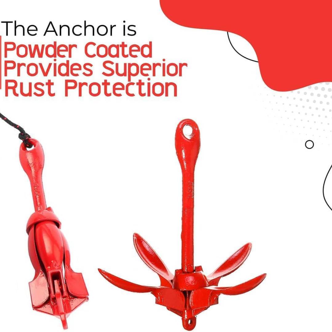Anchor-Man 3.5 LB Folding Kayak Complete Grapnel Anchor - 10L Storage Kayak Anchor - Mushroom Anchor, Jet Ski Ancho