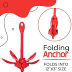 Anchor-Man 3.5 LB Folding Kayak Complete Grapnel Anchor - 10L Storage Kayak Anchor - Mushroom Anchor, Jet Ski Ancho