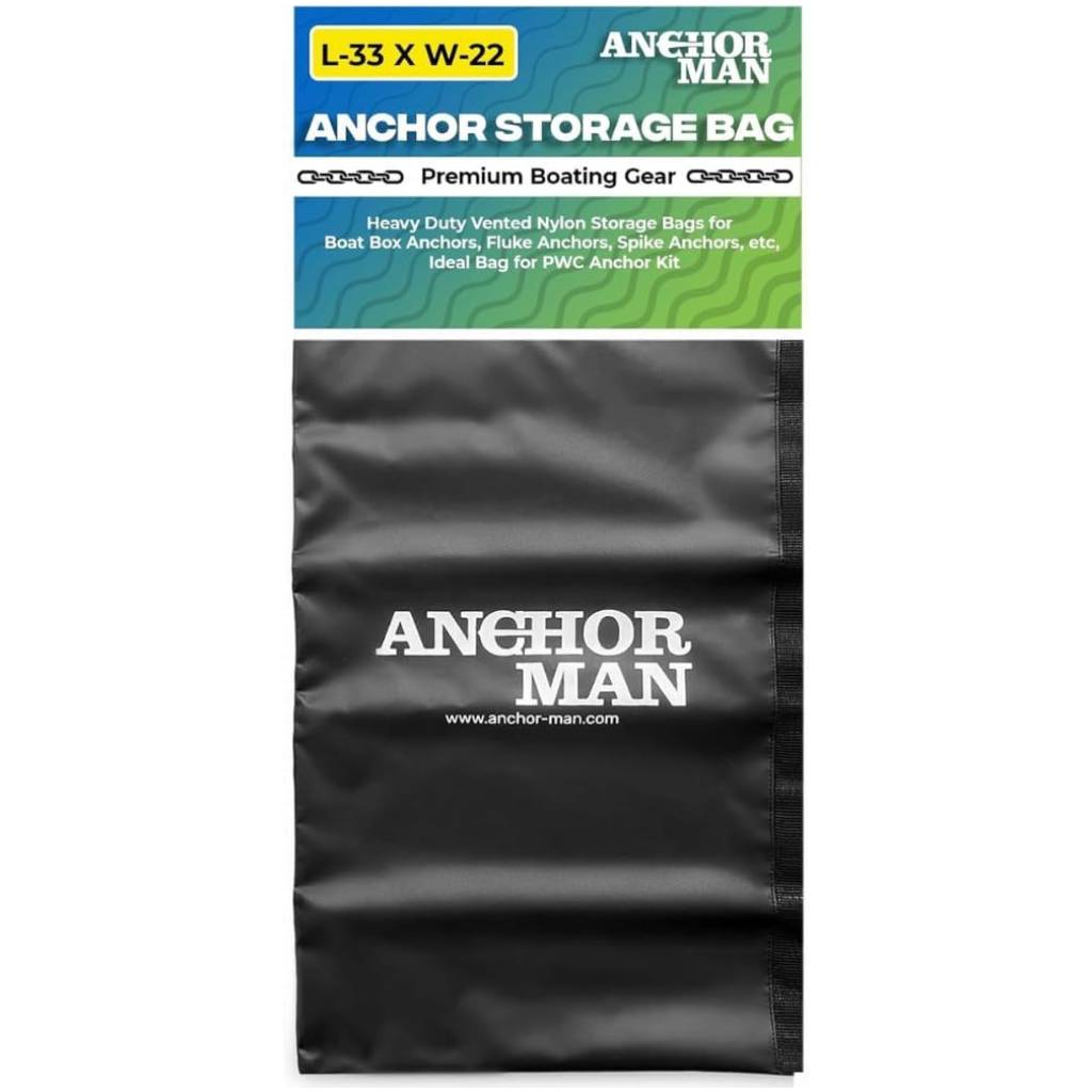 Heavy Duty Anchor Bag for Boats (18 x 29 / 22 x 33 ) Waterproof Rope Bag for Anchors, Floats, Life Jackets Bumper S Anchor-Man