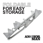 Anchor-Man Boat Slide Box Anchors, 100 Hot Dipped Galvanized Foldable Sliding Cube Anchor Suitable for 23 to 40ft O